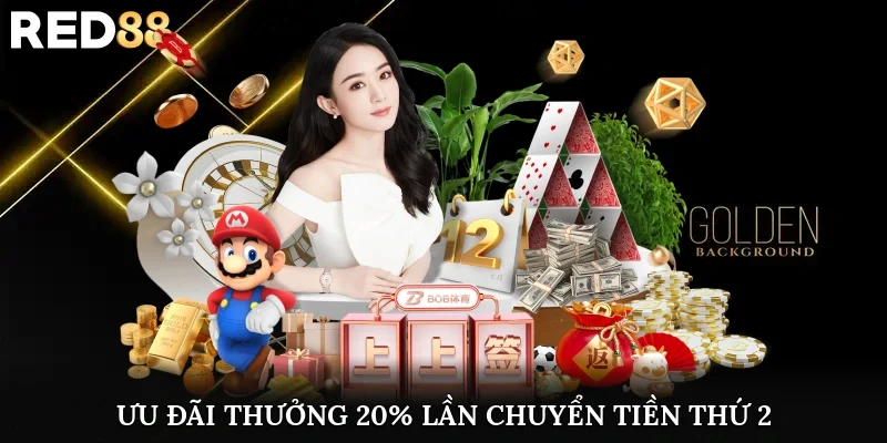 Ưu đãi thưởng 20% lần chuyển tiền thứ 2